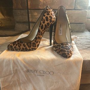 Pony hair Jimmy Choo pump. Dust bag included.
